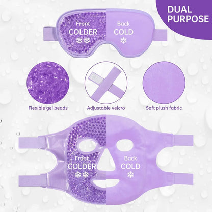 Reusable Hot Cold Face & Eye Mask for Puffiness Relief