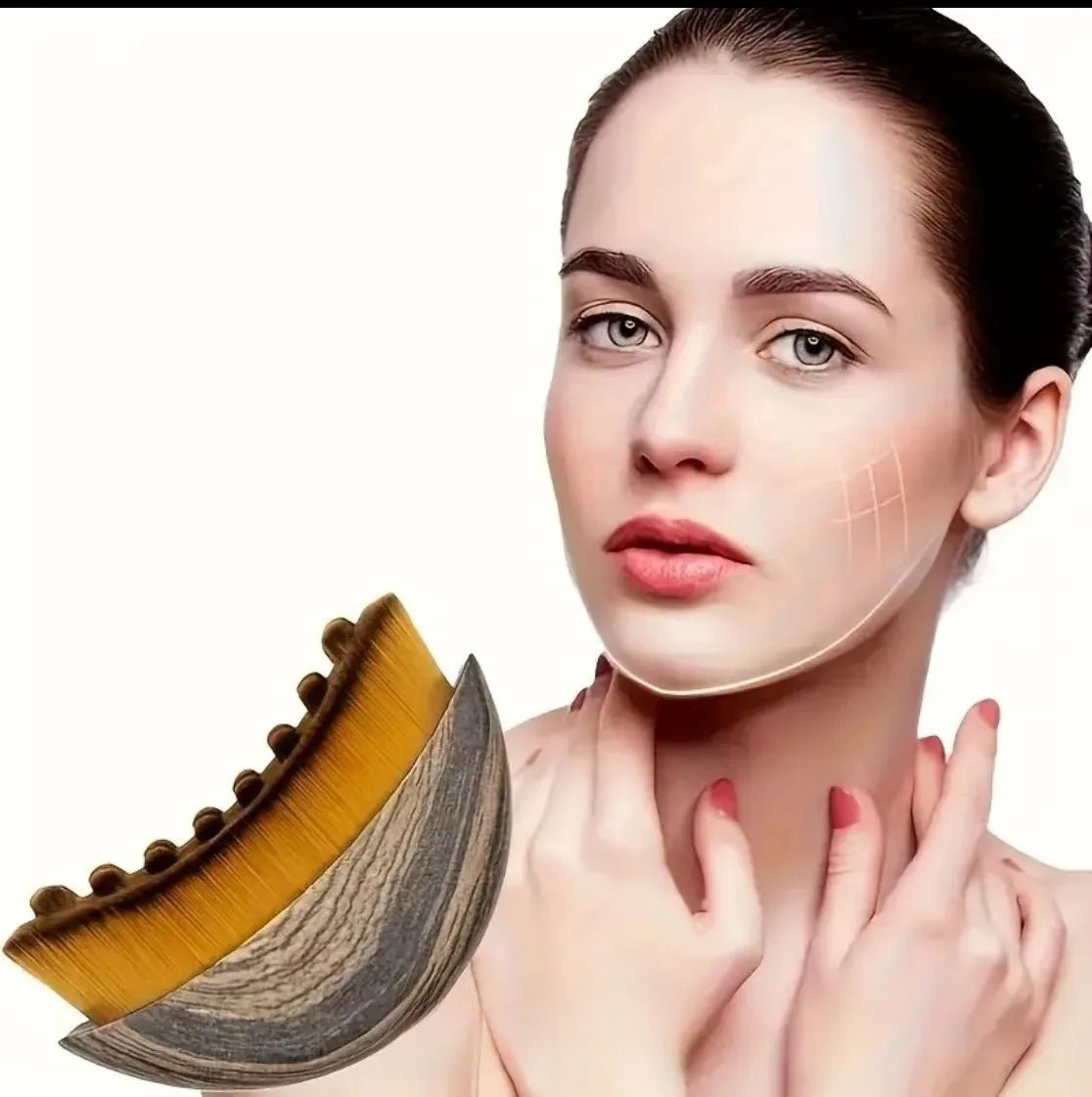 Facial Lymphatic Drainage Brush Contour Massage Tool